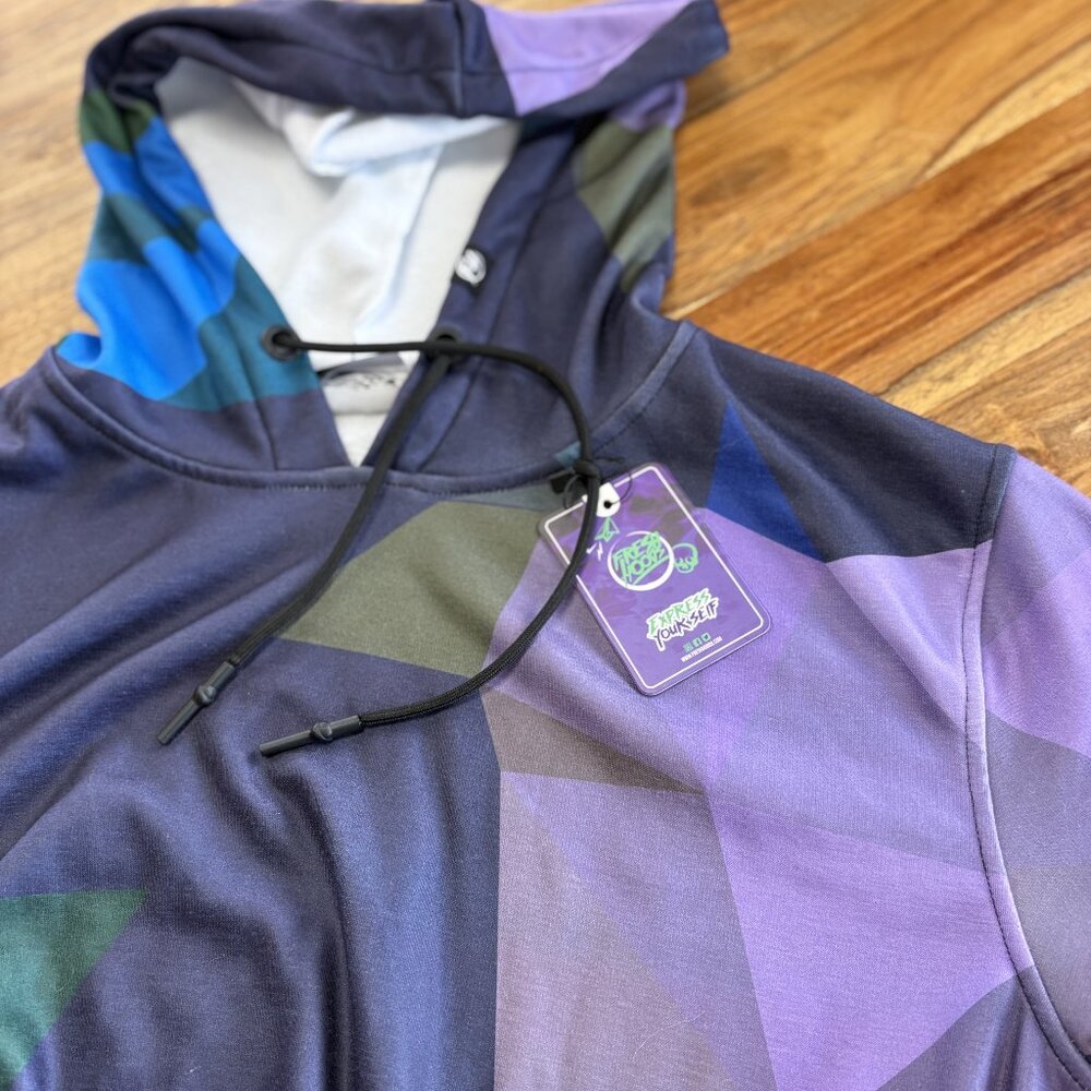 Bright Purple and Blue Hoddie - Plus Sizes Available